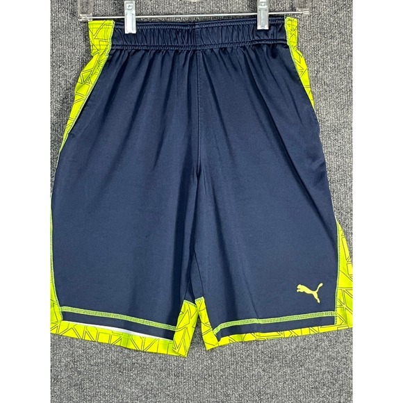 Puma Other - Puma Boys Activewear Shorts Athletic Basketball Gym Training Neon Yellow Trim